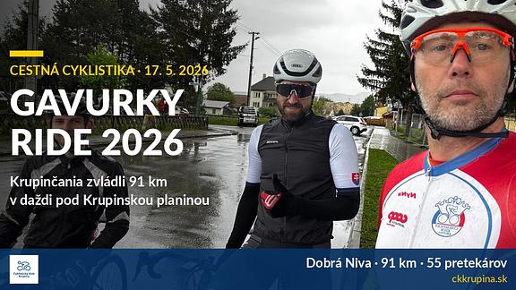 Gavurky Ride 2026: Daždivých 91 kilometrov pod Krupinskou planinou