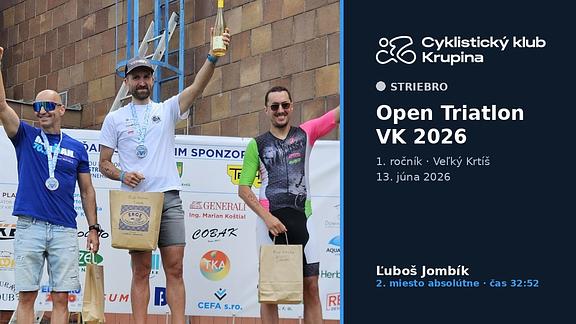 Ľuboš Jombík vybojoval striebro na premiérovom Open Triatlone VK